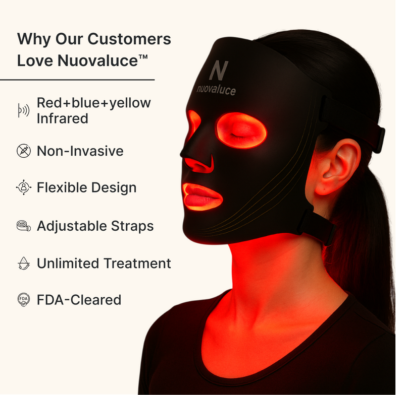 Nuovaluce LED mask in use