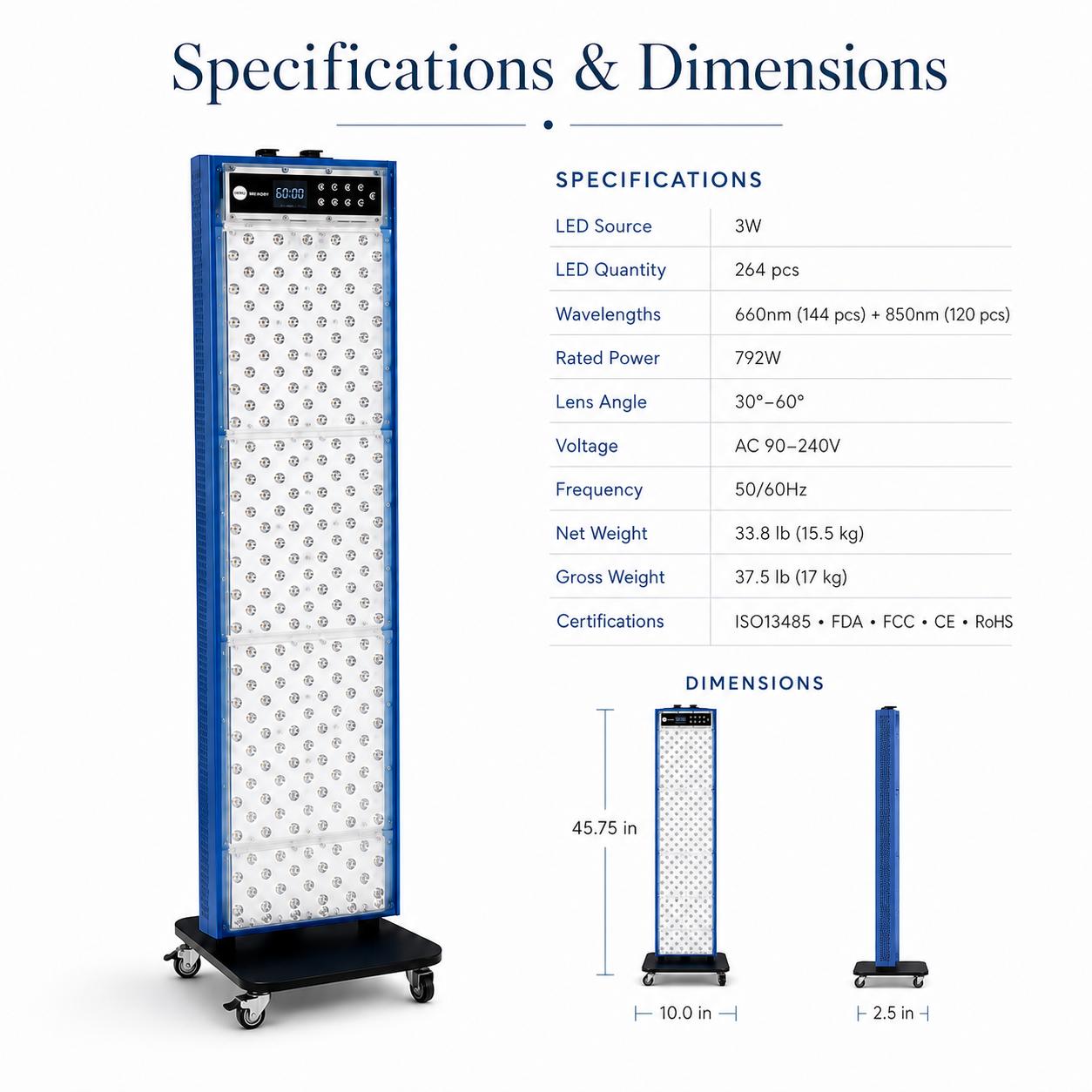 Nuovaluce CL-S001 specifications dimensions